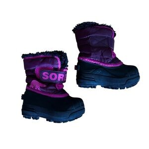 Sorel Kids' Black and Purple Toddler‎ Snow Boots